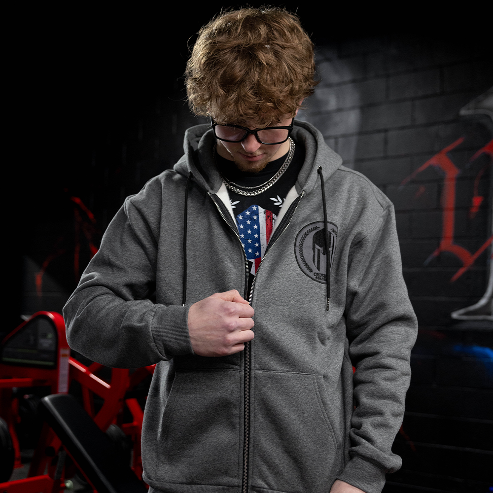 Crush it! Bear Zip-Up Hoodie