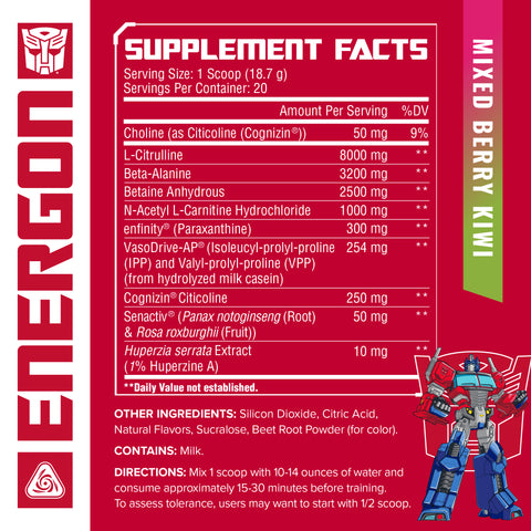 Transformers® Energon - Pre-Workout