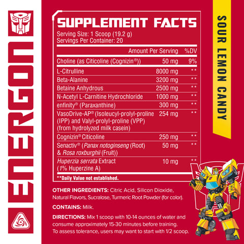Transformers® Energon - Pre-Workout