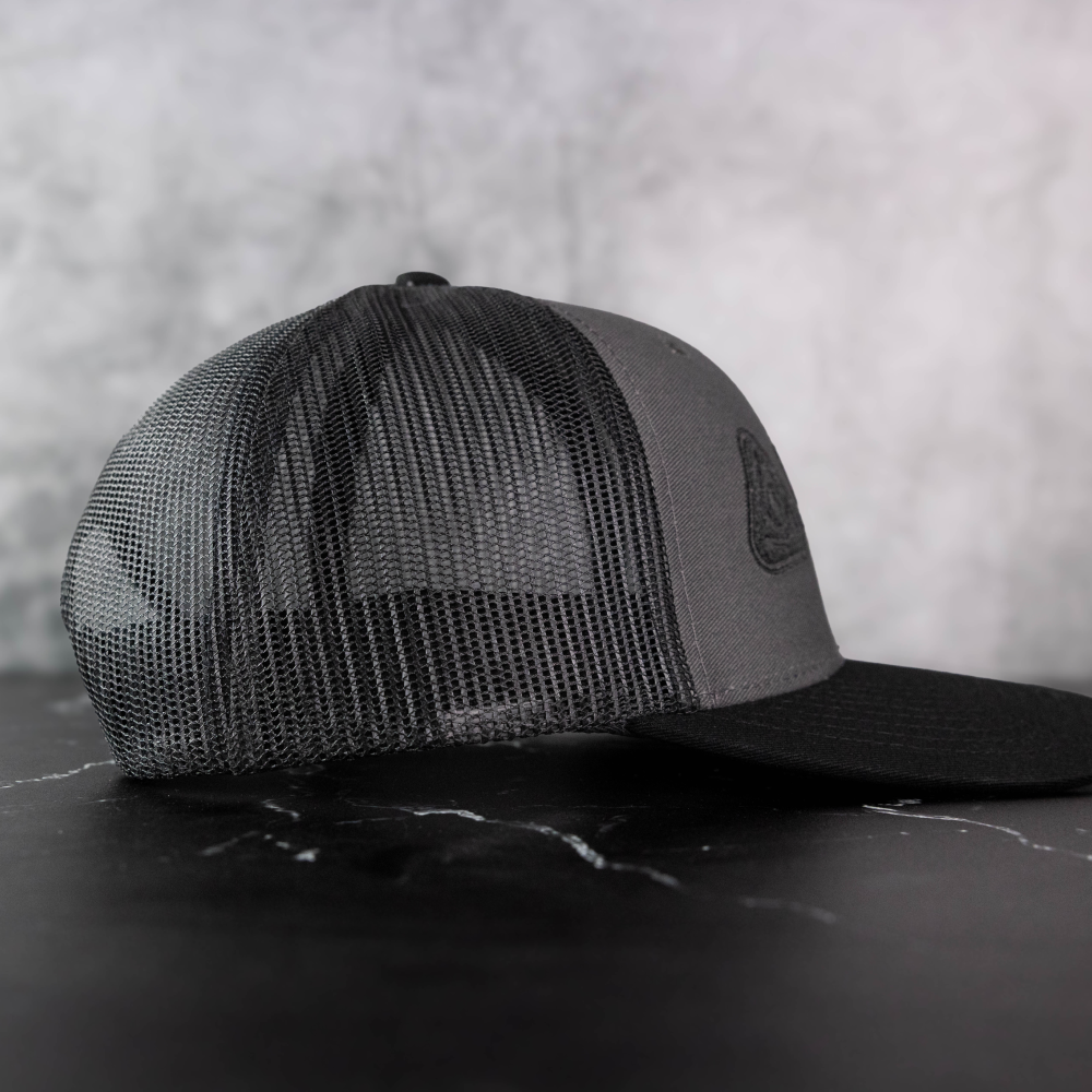 Black and Gray Snapback Hat