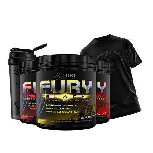 Buy 3 Fury Black Get a FREE Black Shaker Plus Black on Black Shirt For ONLY $139.99