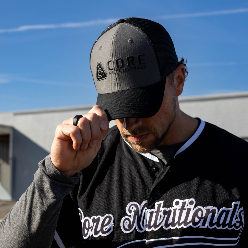 Black and Gray Snapback Hat