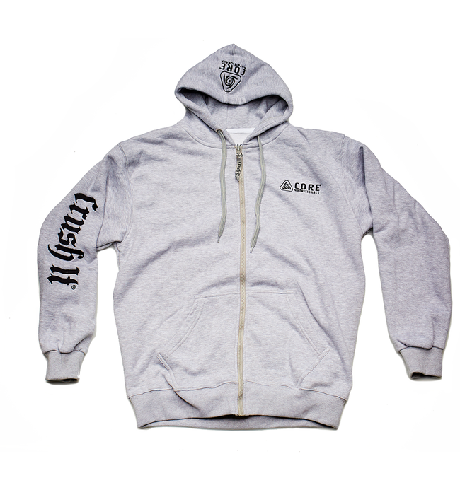 Embroidered zip 2025 up hoodie